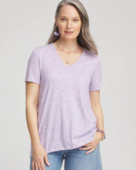 Chico's Sale - Polka-Dot Short Sleeve Forward Seam Tee