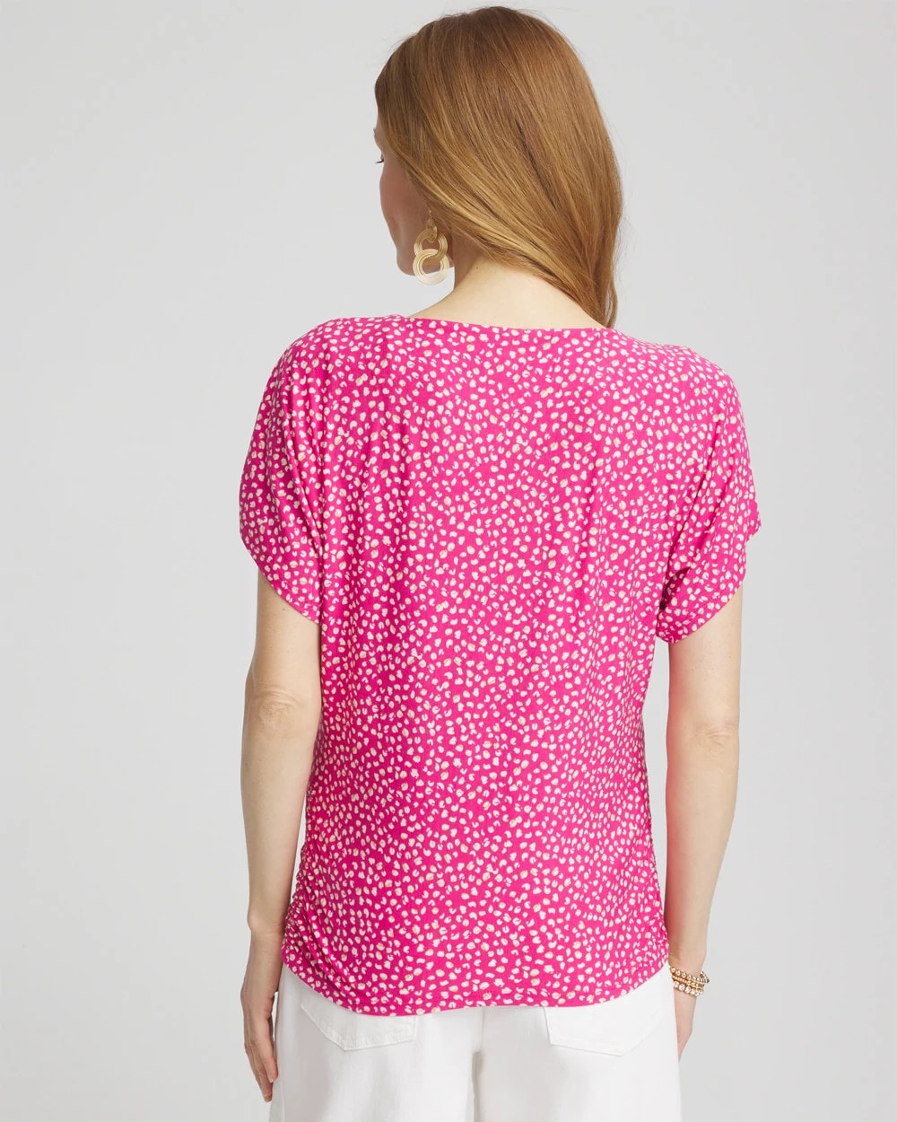 Chico's On Sale - Touch of Cool™ Cheetah Ruched Banded Hem Top