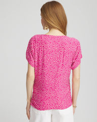 Chico's On Sale - Touch of Cool™ Cheetah Ruched Banded Hem Top
