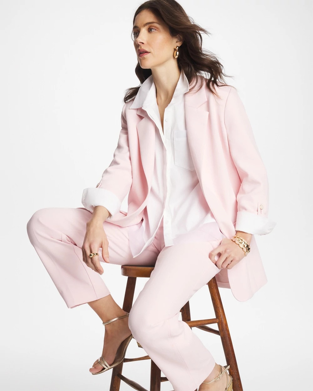 Chico's For Sale - Poplin Organza Collared Shirt