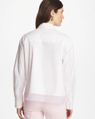 Chico's For Sale - Poplin Organza Collared Shirt