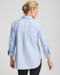 Chico's Outlet - No Iron™ Striped Jacquard Sateen Shirt
