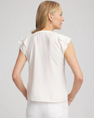 Chico's Online - Crepe Ruffle-Trim Blouse