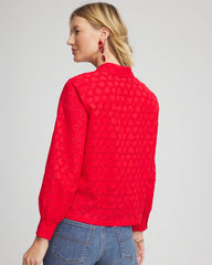 Chico's Discount - Heart Eyelet Button Down Shirt