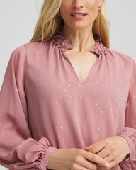 Chico's Sale - Ruffleneck Lined Georgette Blouse