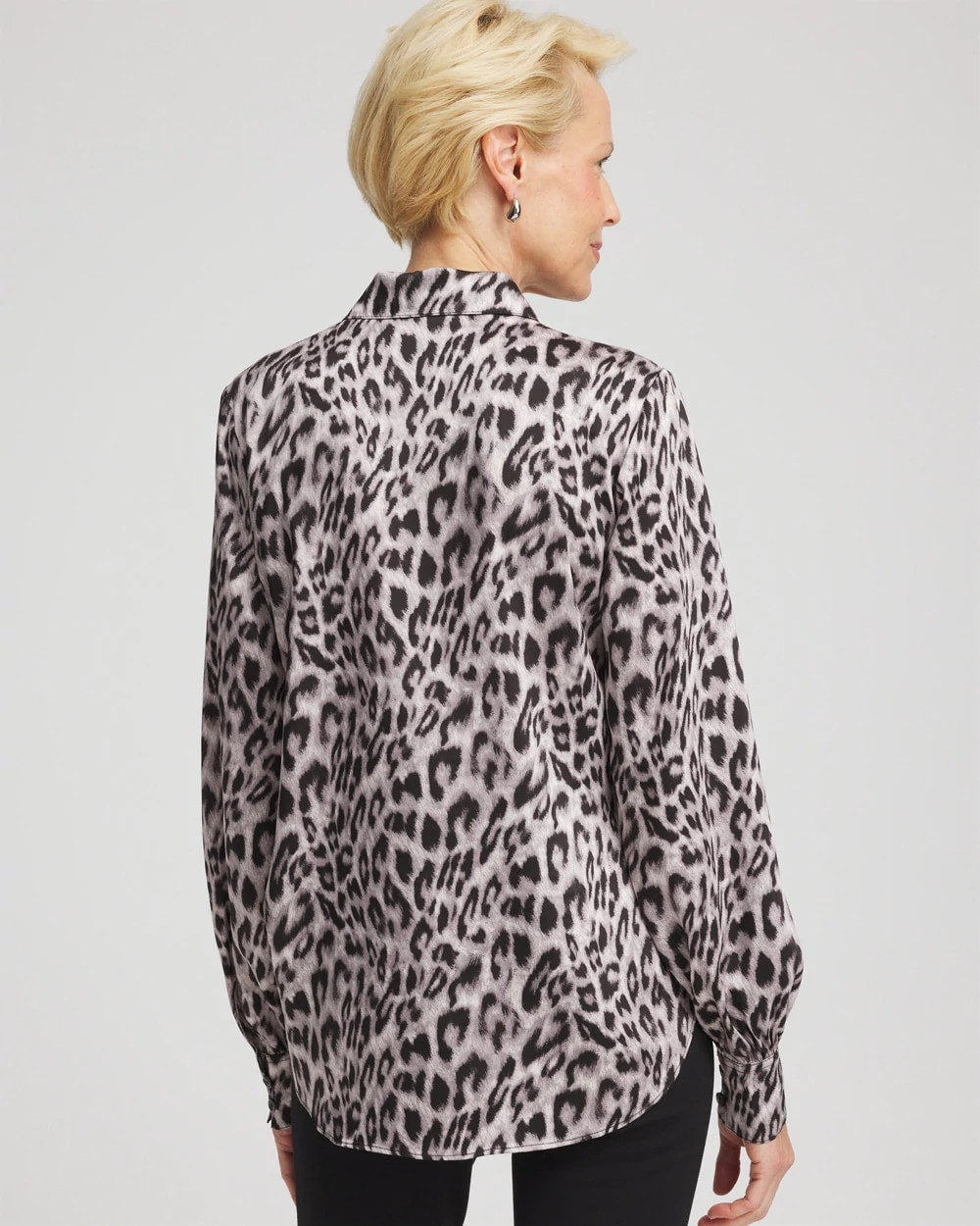 Chico's For Sale - Faux Silk Snowy Animal Shirt