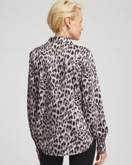 Chico's For Sale - Faux Silk Snowy Animal Shirt