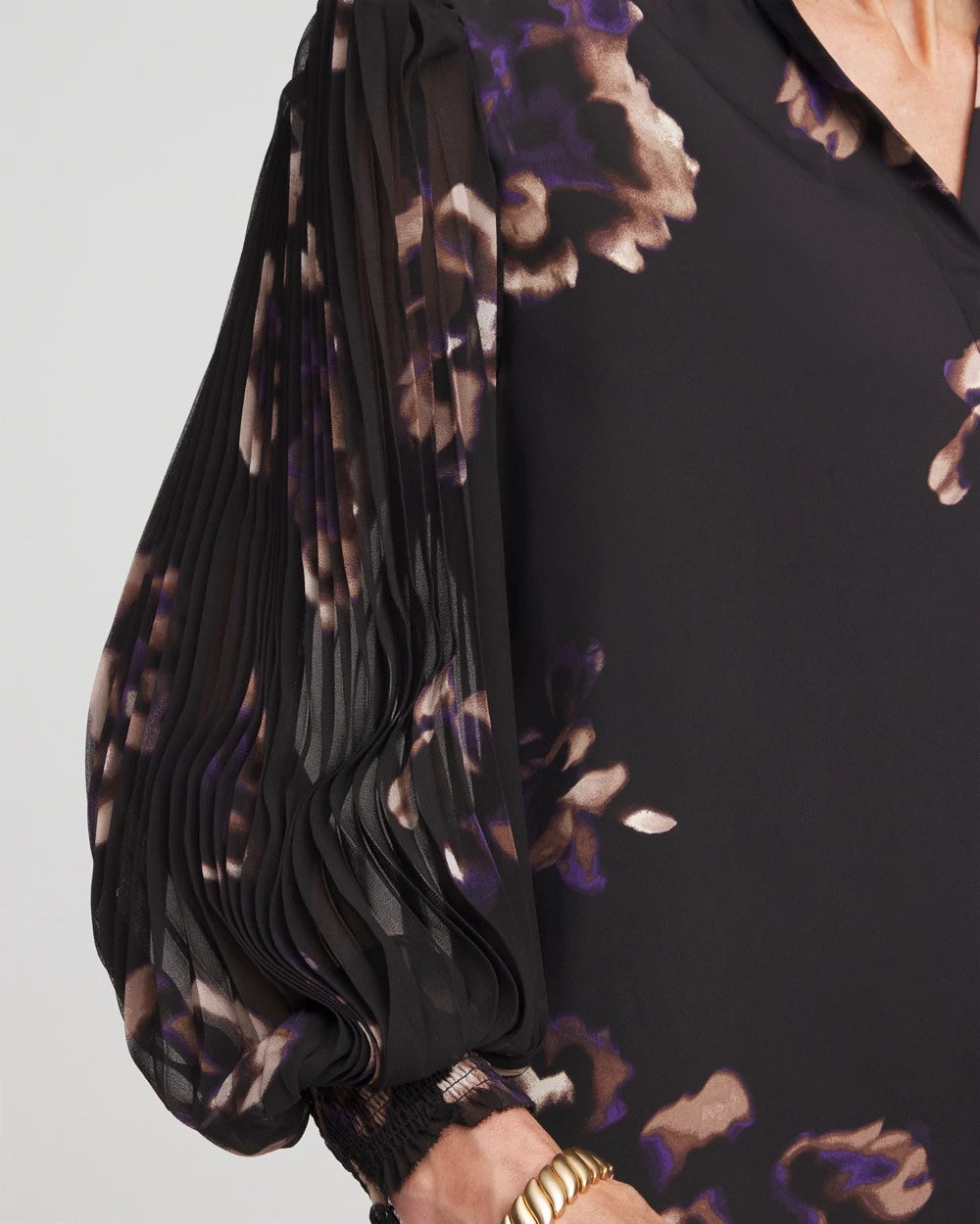 Chico's Outlet - Fjord Flora Opaque Crepe Blouse