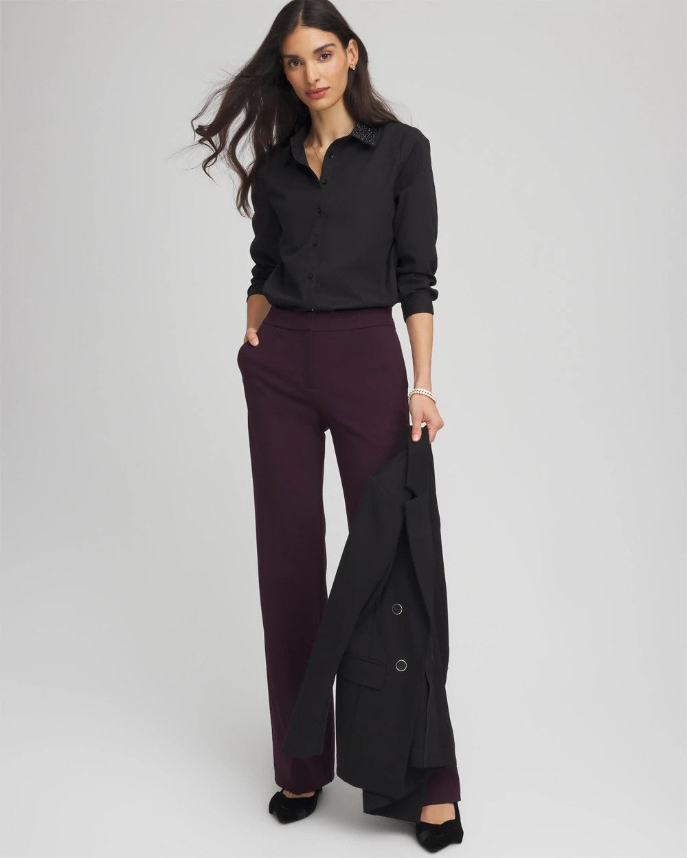 Chico's Online - Tonal Jewels Poplin Shirt