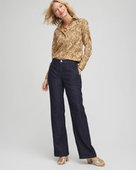 Chico's US - No Iron™ Jacquard Scrolls  Shirt