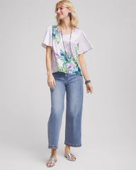 Chico's Discount - Flutter Sleeve Satin Top