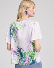 Chico's Discount - Flutter Sleeve Satin Top