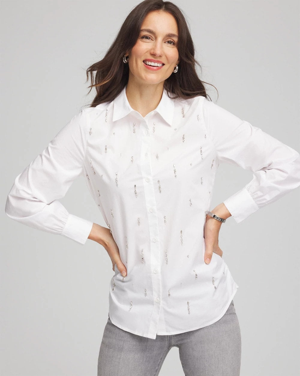 Chico's For Sale - Jeweled Poplin Shirt