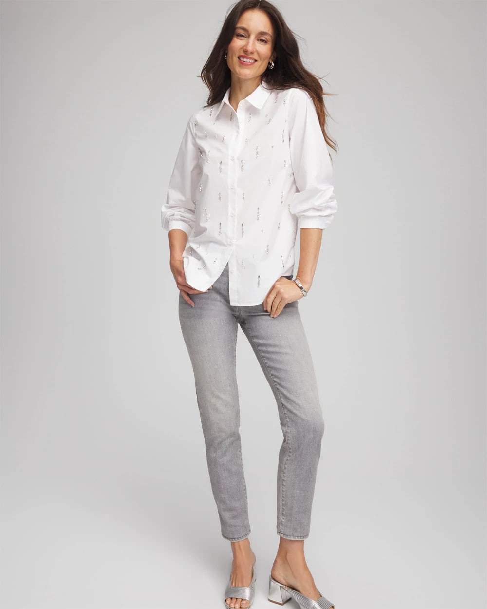 Chico's For Sale - Jeweled Poplin Shirt