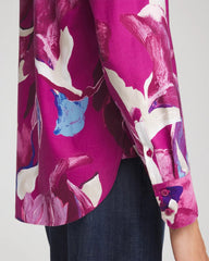 Chico's Outlet - No Iron™ Floral-Paint-Print Shirt