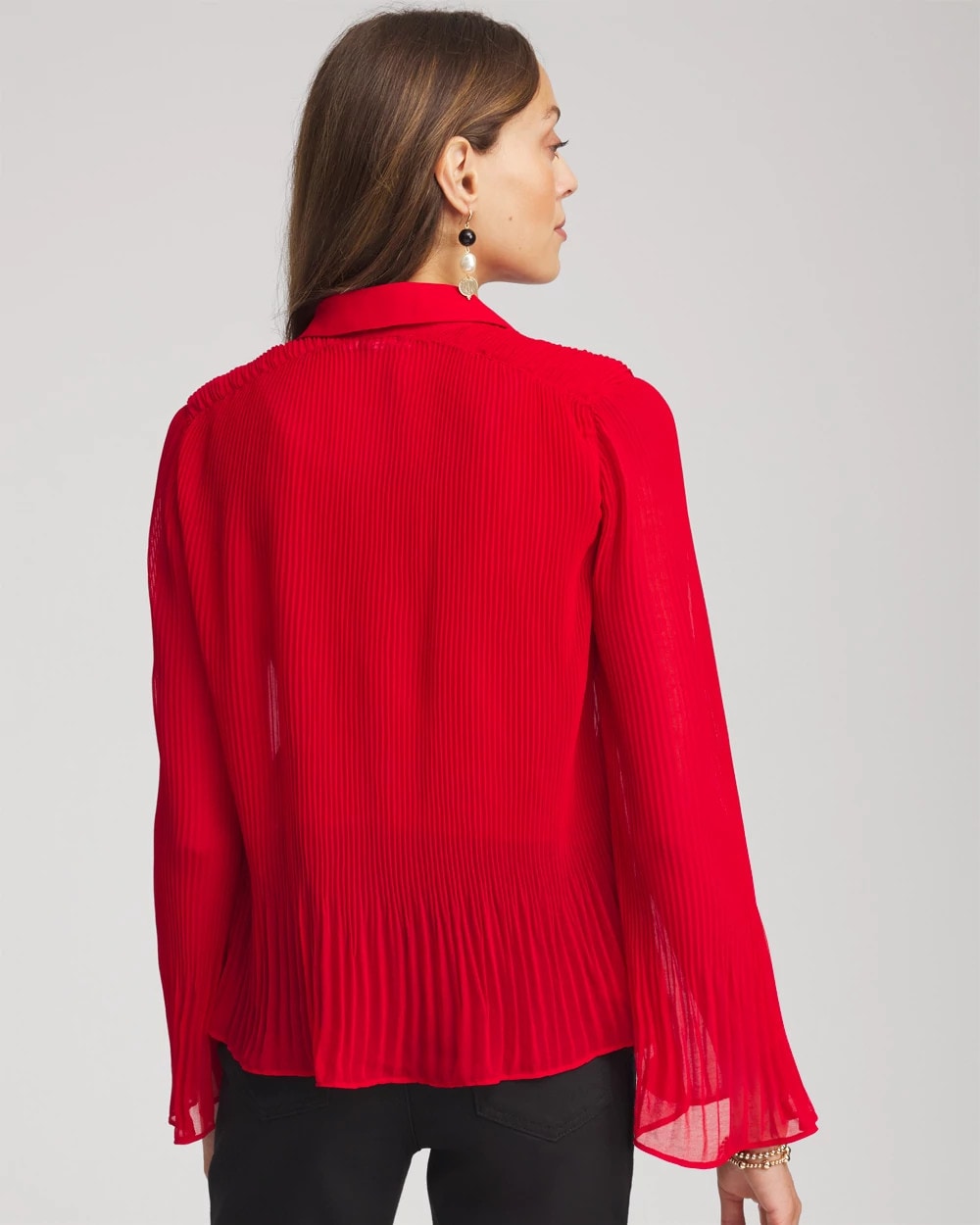 Chico's / Pleated Georgette Blouse