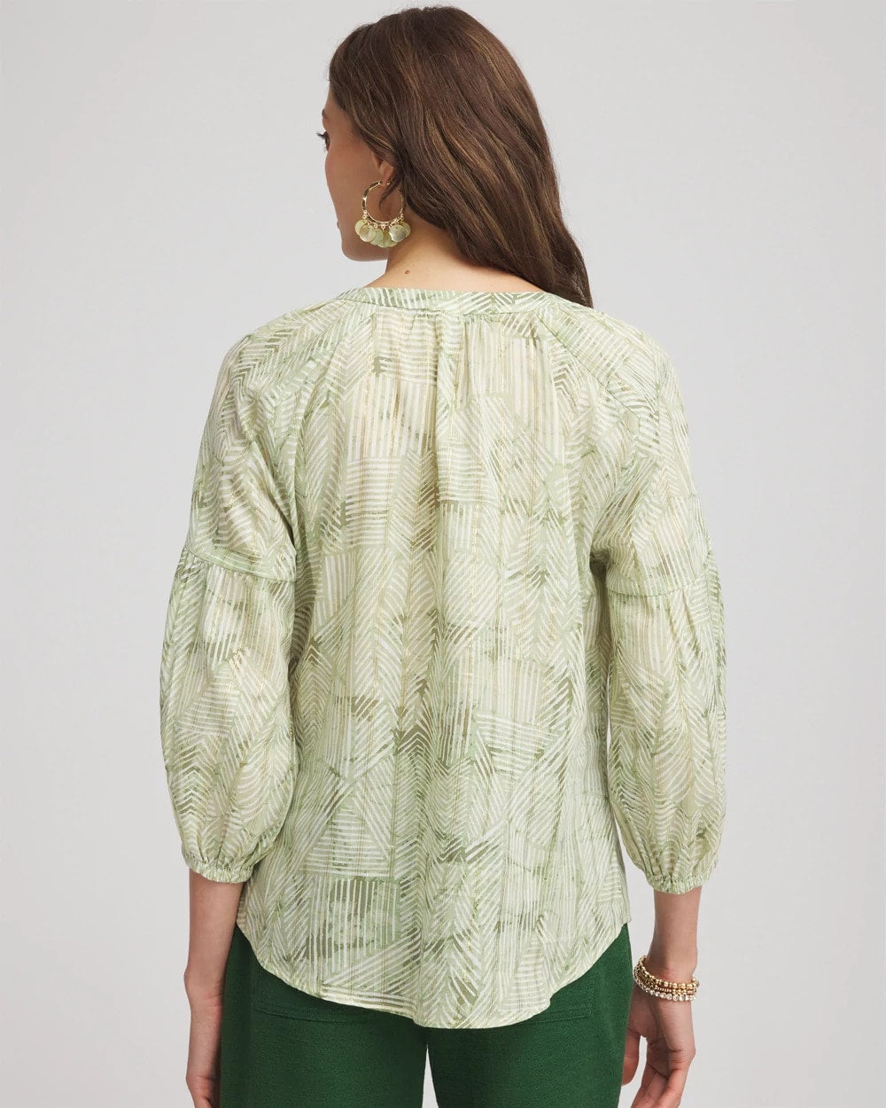 Chico's Discount - Lurex Stripe Cotton Blouse