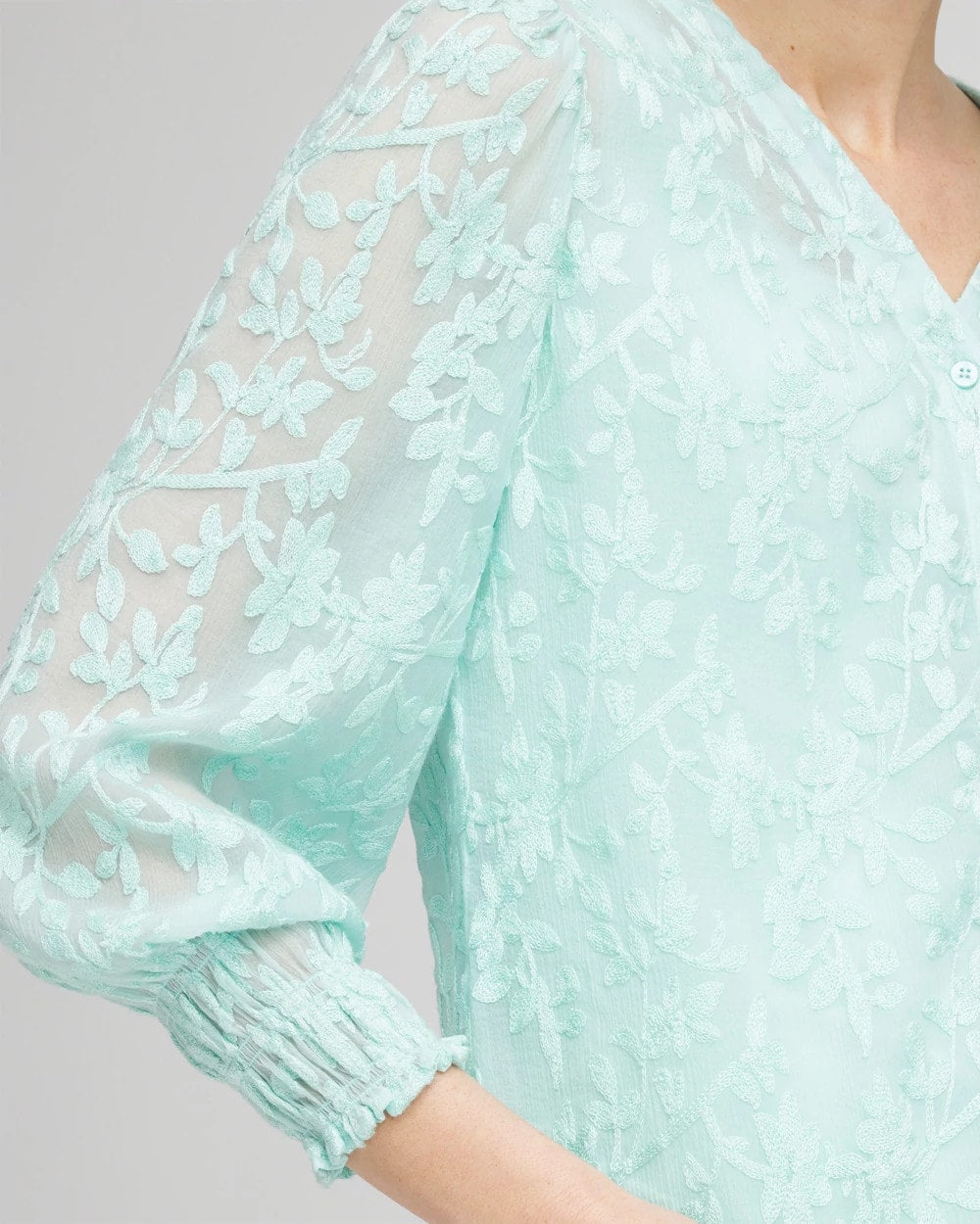 Chico's Sale - Floral Soutache V-Neck Blouse