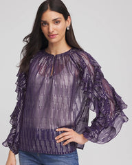 Chico's Outlet - Georgette Ruffle Sleeve Blouse