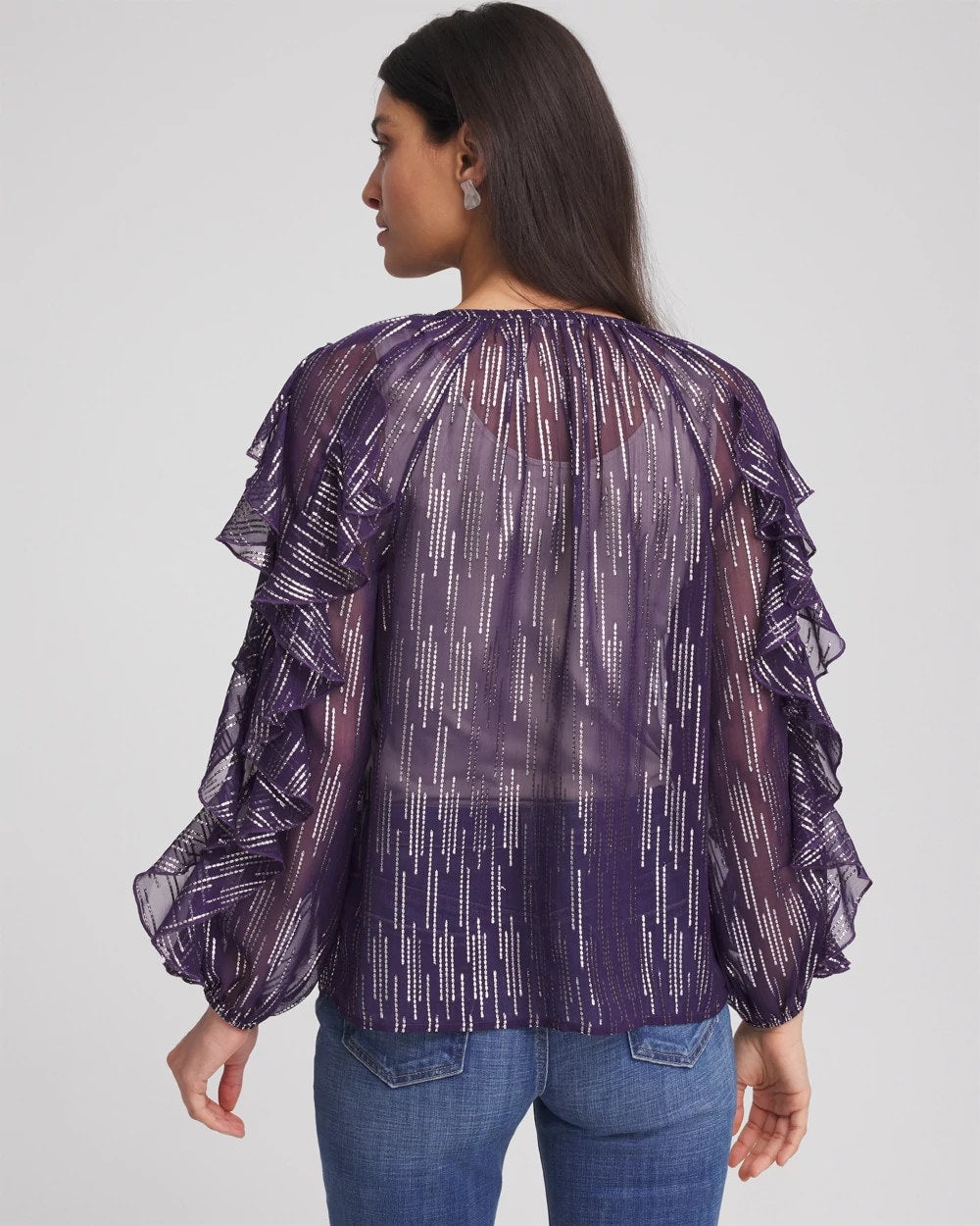 Chico's Outlet - Georgette Ruffle Sleeve Blouse