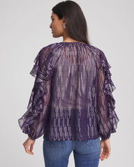 Chico's Outlet - Georgette Ruffle Sleeve Blouse
