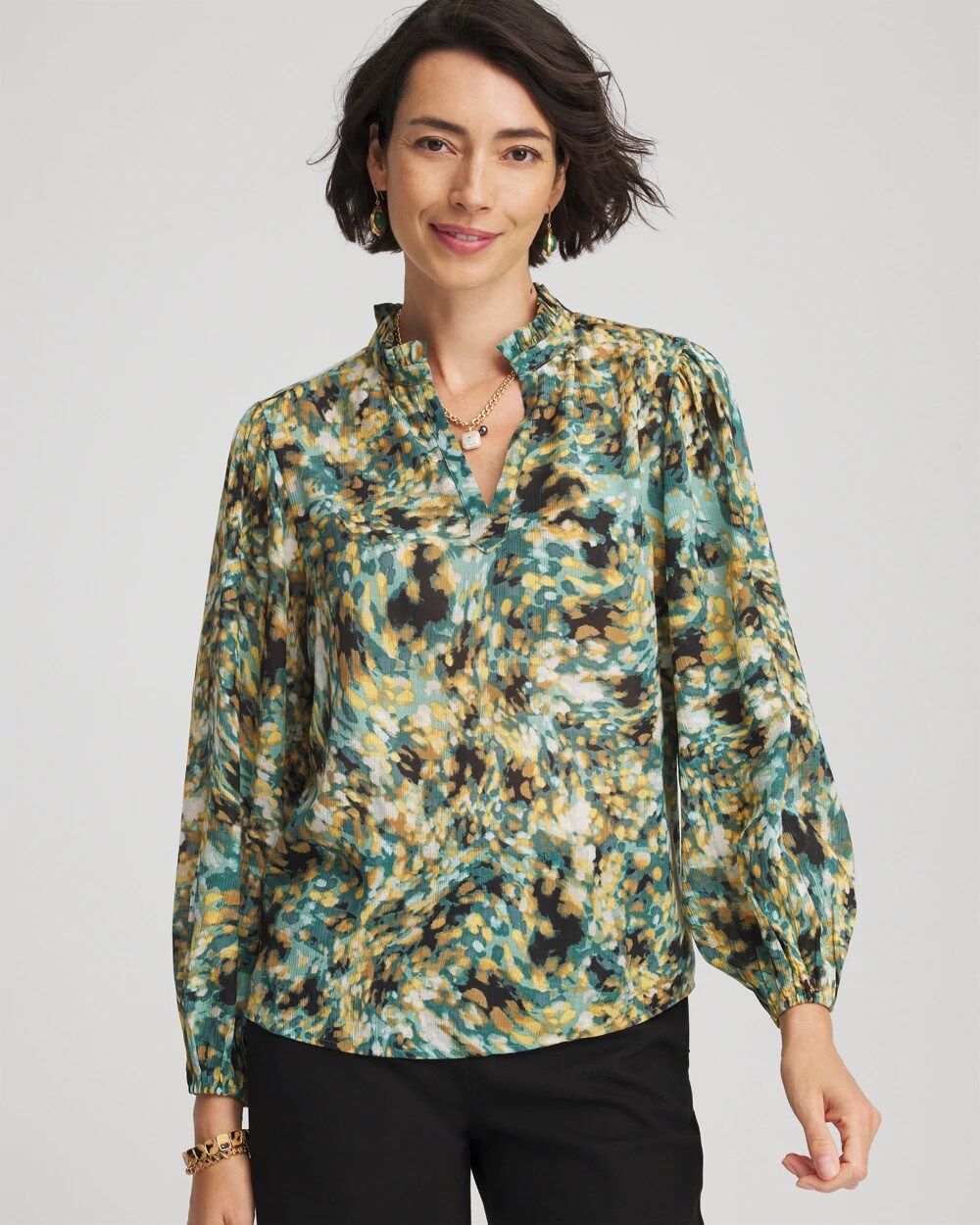 Chico's Sale - Crinkle Relaxed-Fit Blouse