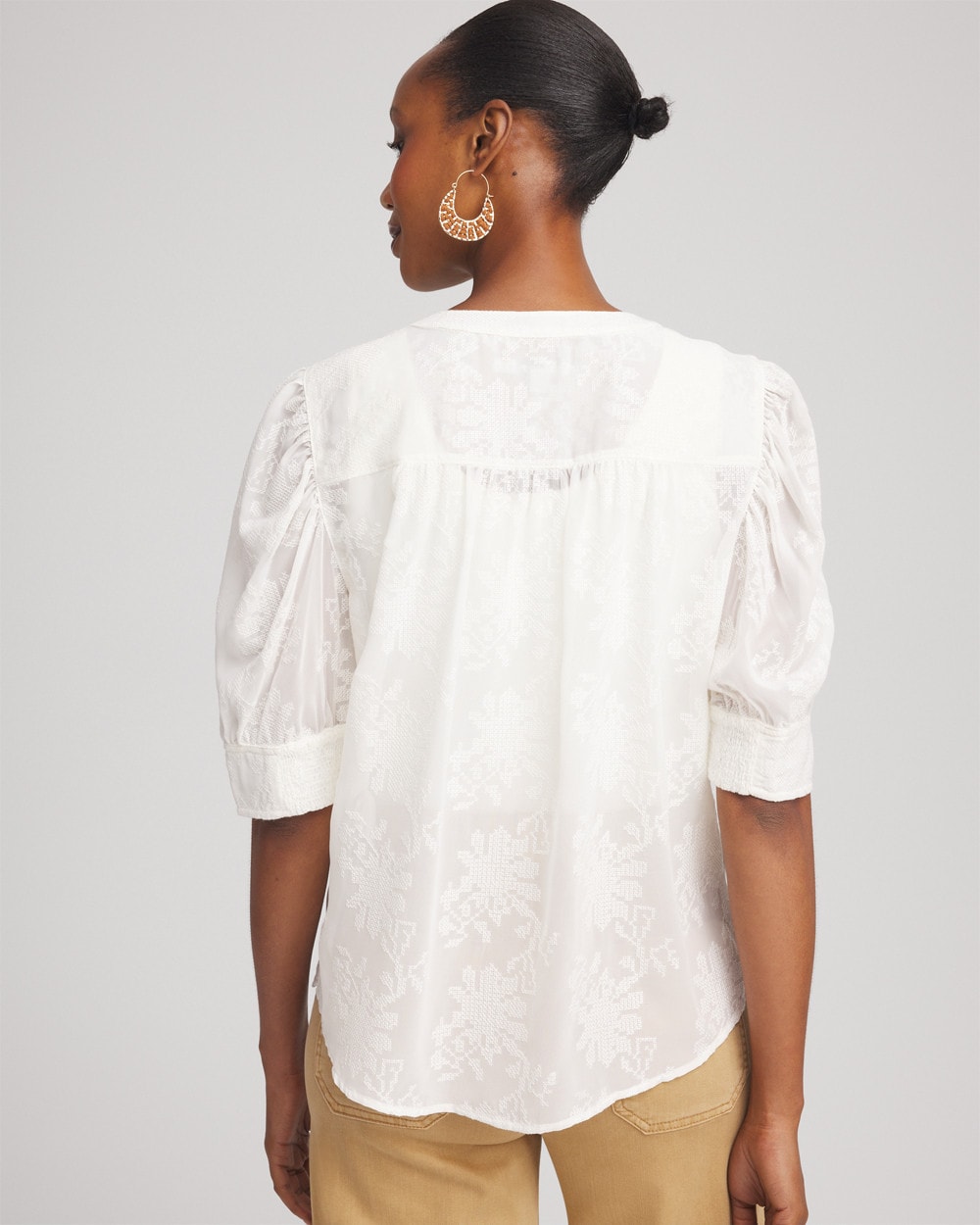 Chico's For Sale - Chiffon Puff Sleeve Shirt