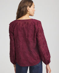Chico's Outlet - Feathered Pullover Peasant Blouse