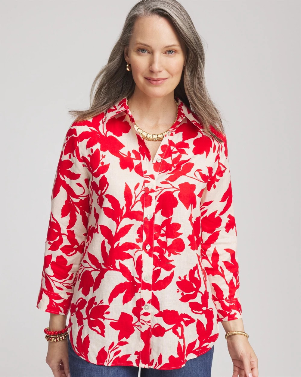 Chico's Online - No Iron™ Floral Linen Shirt