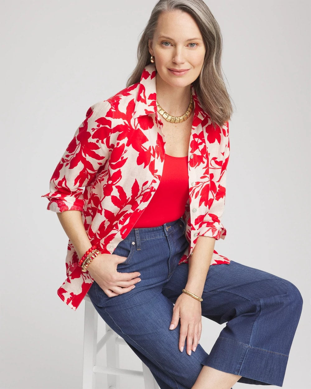 Chico's Online - No Iron™ Floral Linen Shirt