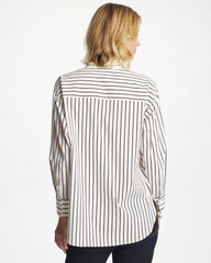 Chico's Discount - Striped Poplin Applique Tunic