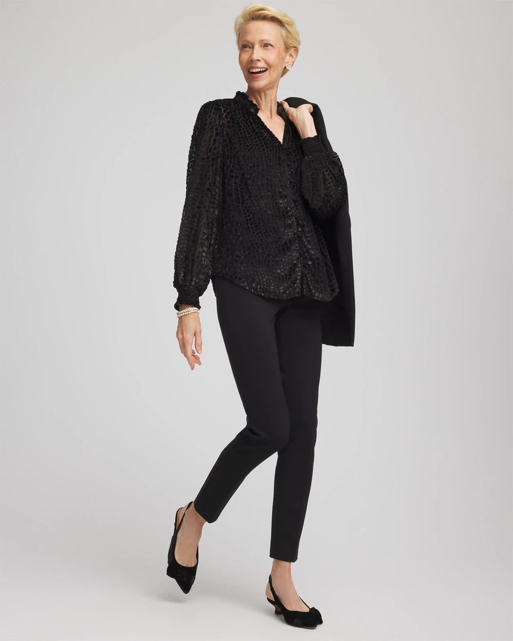 Chico's Sale - Burnout Velvet Blouse
