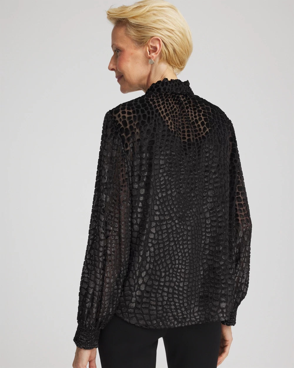Chico's Sale - Burnout Velvet Blouse