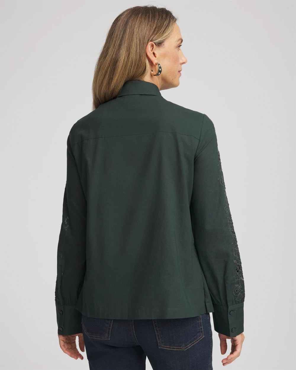 Chico's For Sale - Lace Cotton Voile Shirt