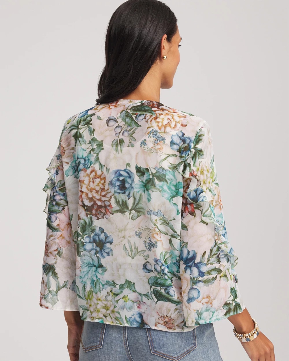 Chico's US - Georgette Ruffled V-Neck Blouse