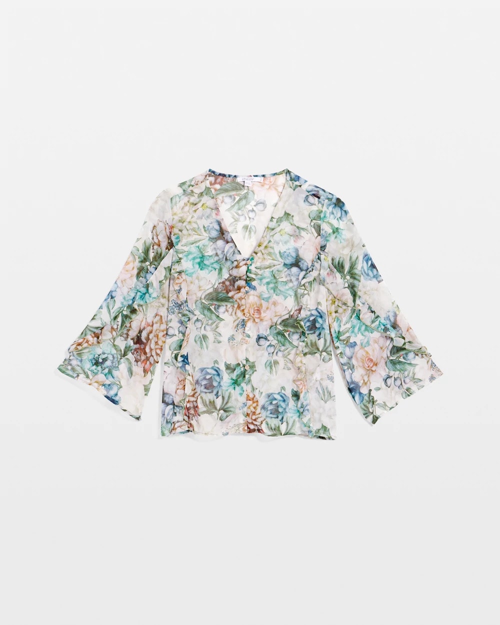 Chico's US - Georgette Ruffled V-Neck Blouse