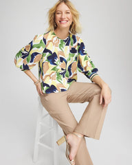 Chico's Sale - Mod Blooms Matte Satin Pullover