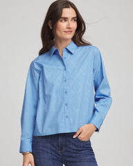 Chico's On Sale - Embellished Stretch Cotton Collared Shirt