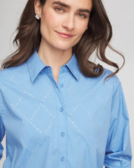 Chico's On Sale - Embellished Stretch Cotton Collared Shirt