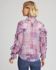 Chico's For Sale - Gingham-Print Georgette Blouse