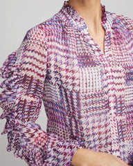 Chico's For Sale - Gingham-Print Georgette Blouse