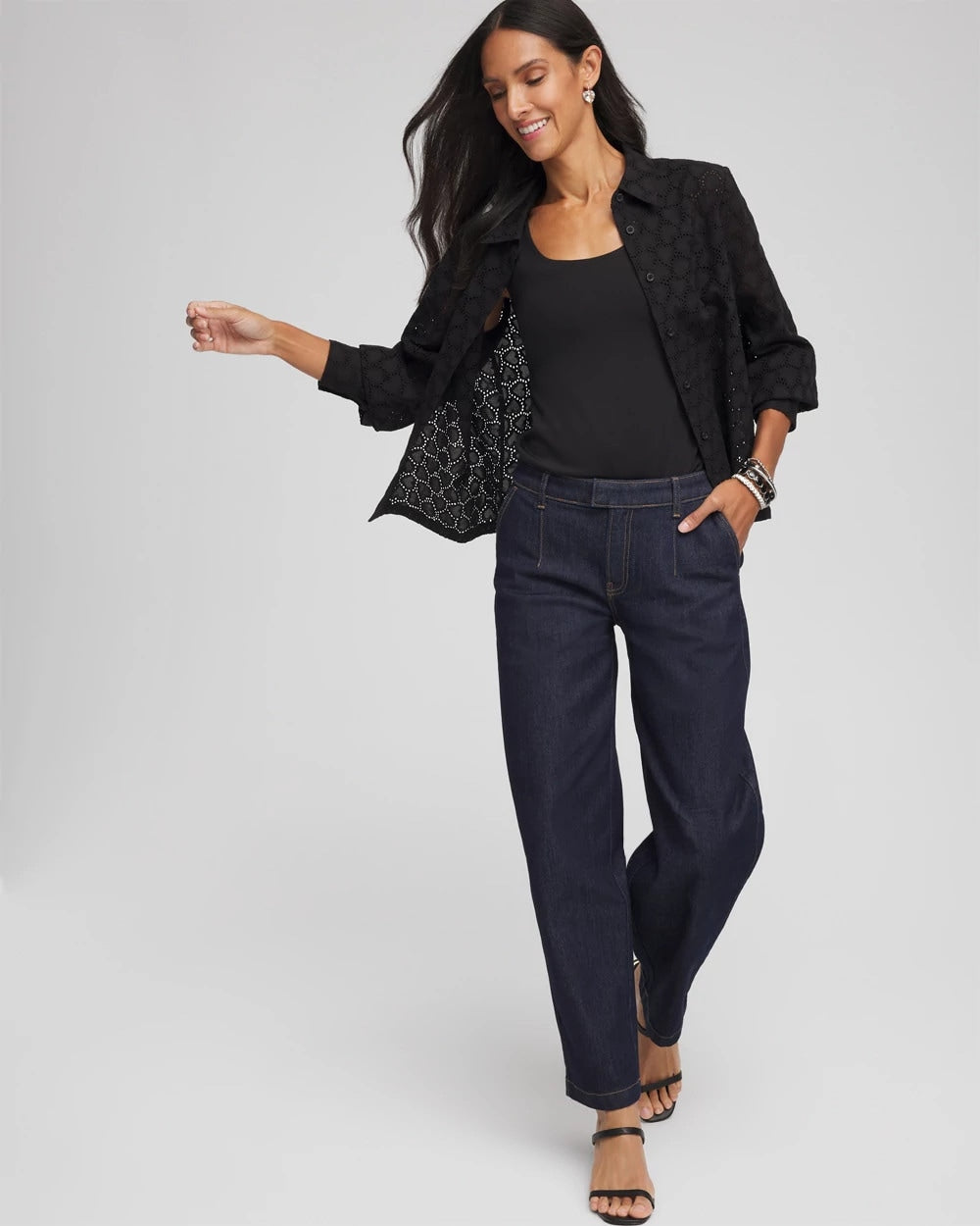 Chico's Outlet - Heart Eyelet Shirt