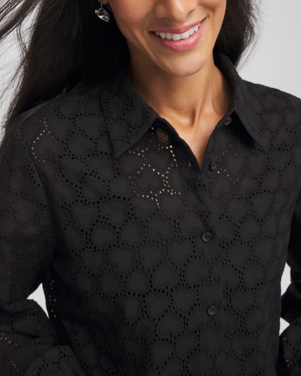 Chico's Outlet - Heart Eyelet Shirt