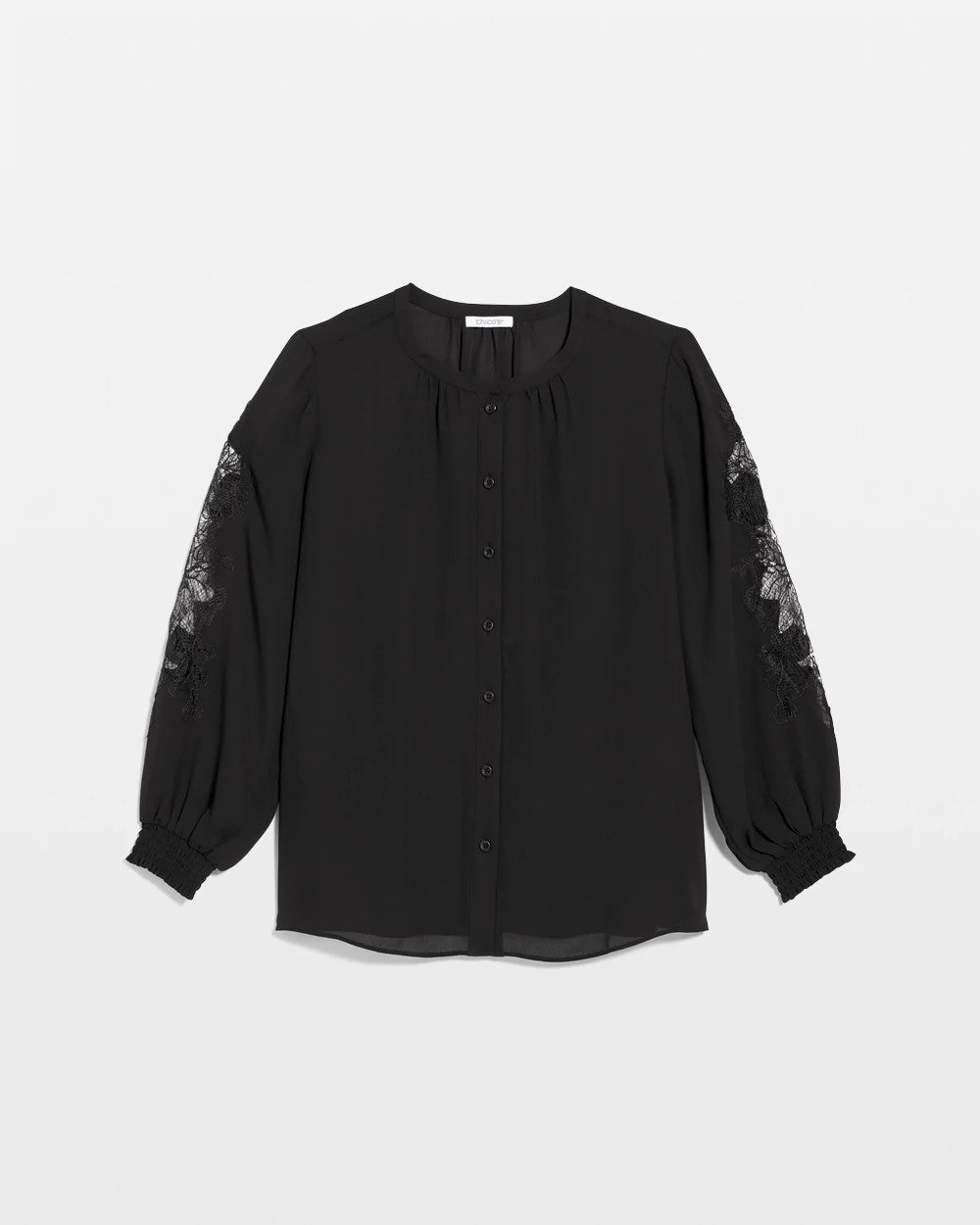 Chico's US - Crepe Banded Collar Blouse