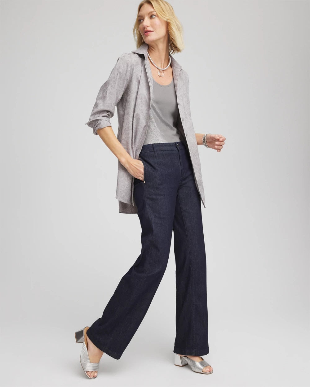 Chico's On Sale - No Iron™ Lace Jacquard Stretch Tunic