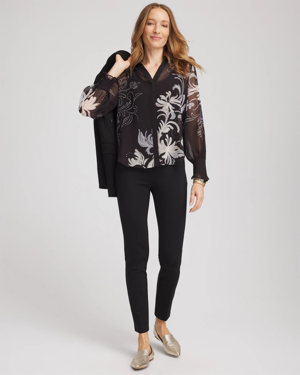 Chico's Outlet - Georgette Flow Print Blouse