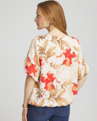 Chico's Online - Floral Bubble-Hem Blouse
