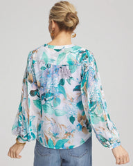 Chico's Sale - Georgette Billow Sleeved Blouse