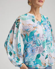 Chico's Sale - Georgette Billow Sleeved Blouse