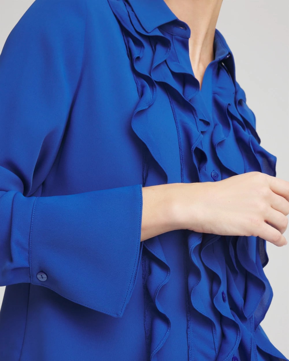 Chico's Online - Ruffle-Trim Chiffon Blouse